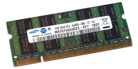 Memorias Ram Samsung Sodimm Ddr2 2gb Pc2-6400 800mhz Laptop