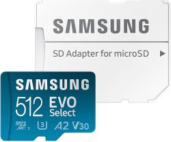 Memoria Samsung Evo Micro Sd 512GB 4k U3 A2 Celular 130mb/s